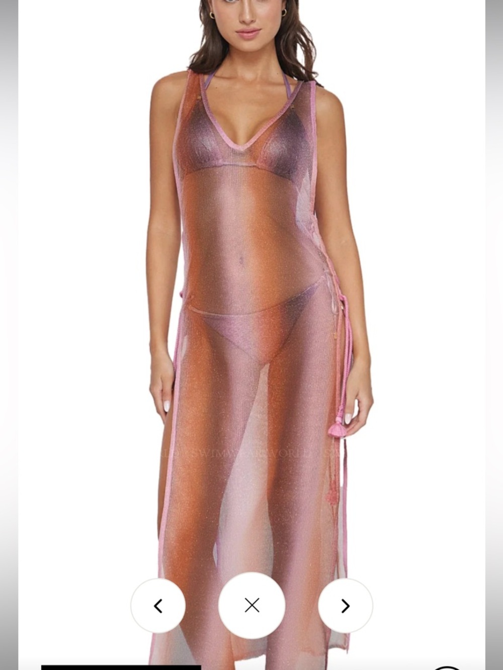 PQ Swim Sheer Pink and Peach Ombre Cover-Up